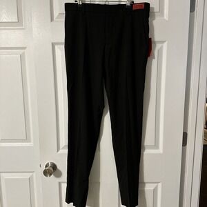 Mazari USF Dress Pants Ultra Slim Black Performance Stretch Fabric 34x32
